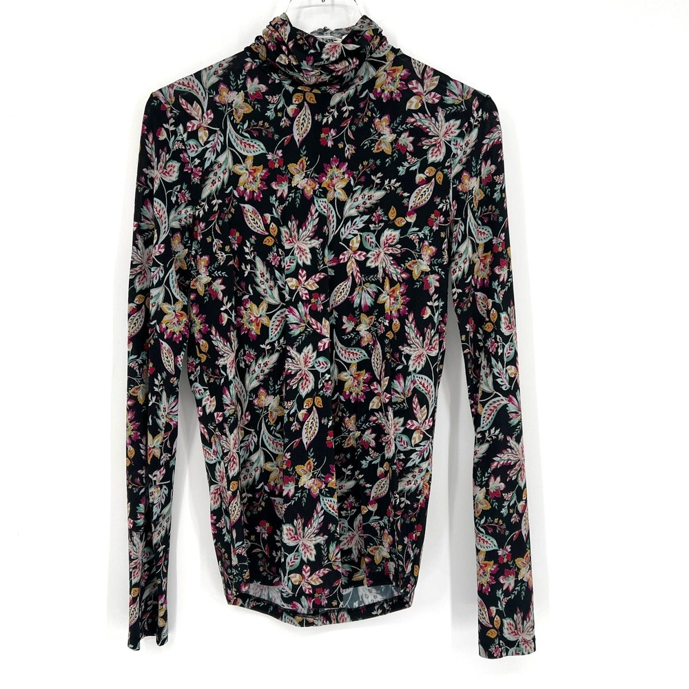 Isabel Marant Etoile Top Womens 8 Mesh Floral‎ High Neck Designer